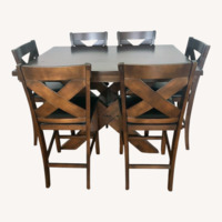 Bob's Discount Furniture Dark Brown Dining Set