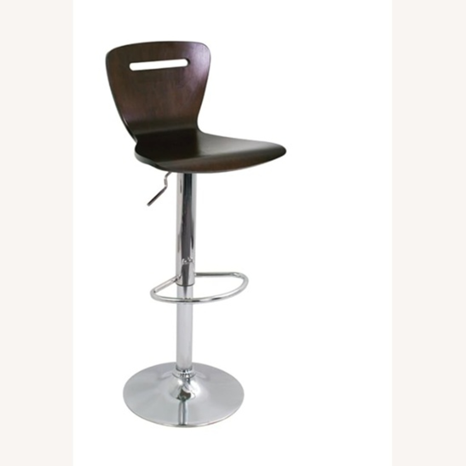 Dark Brown Wood Bar Chairs - image-4