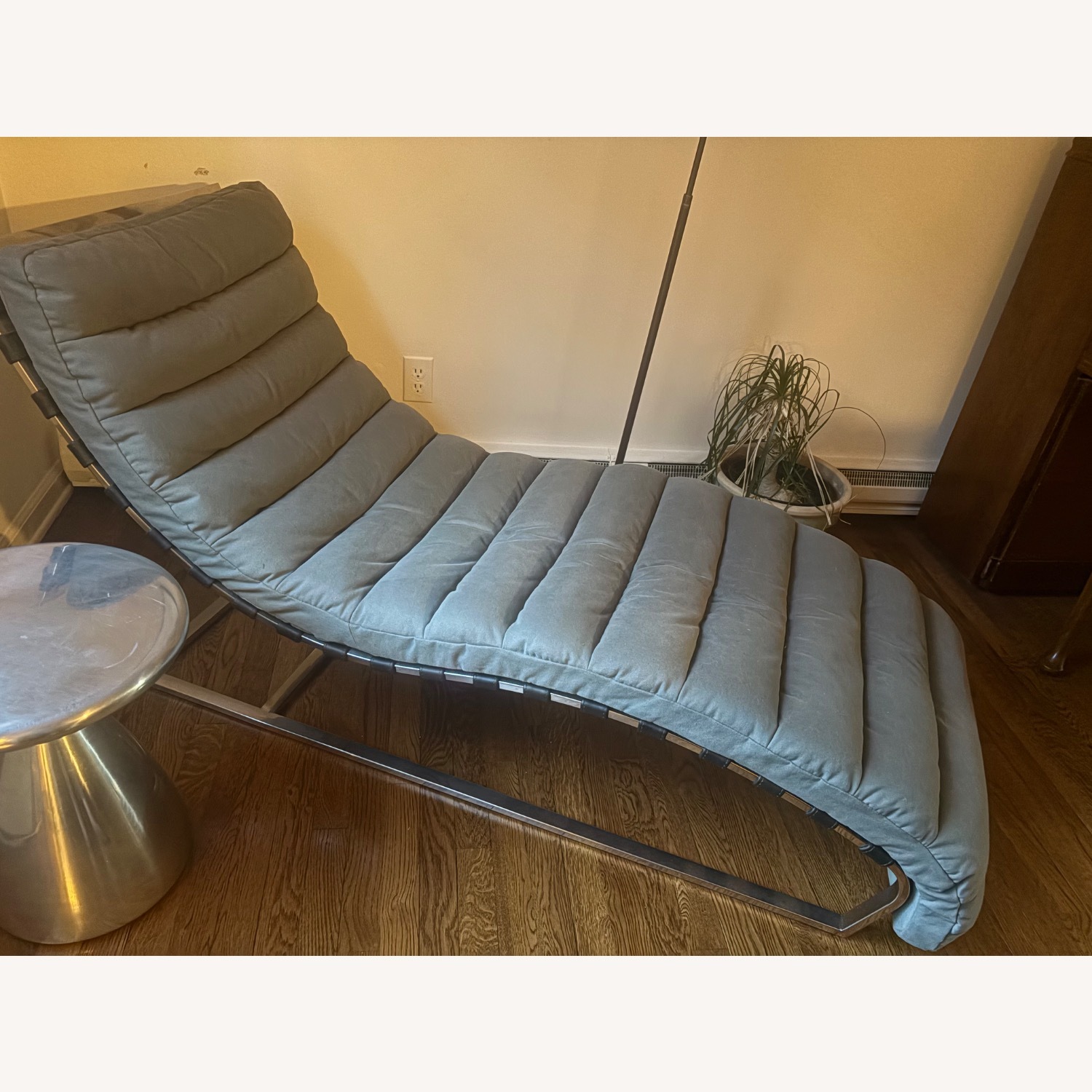 Restoration Hardware Dark Gray Chair and a Half - image-3