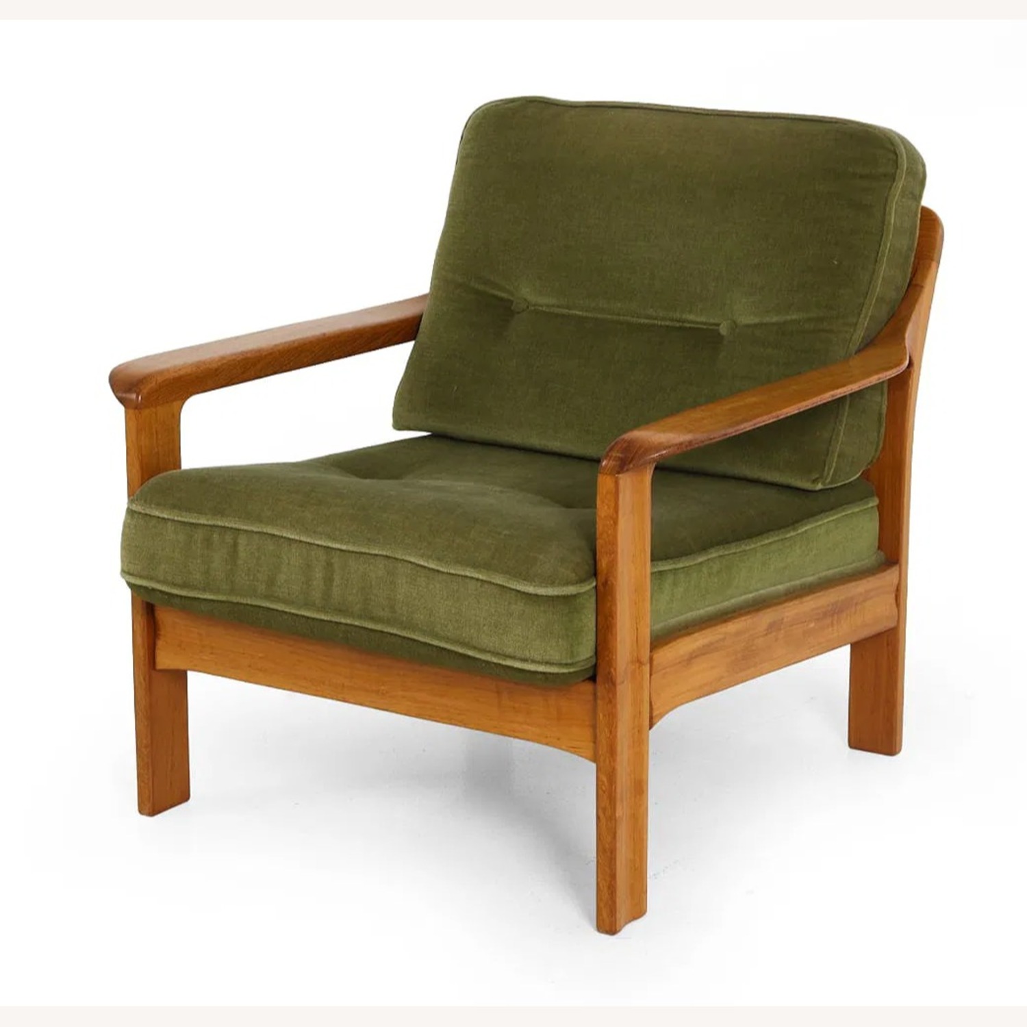 Vintage/Antique Finds Green Fabric Accent Chair - image-4