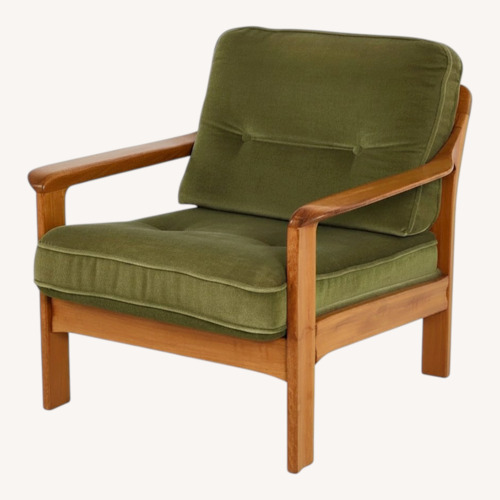 Used Vintage/Antique Finds Green Fabric Accent Chair for sale on AptDeco