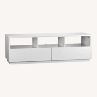 CB2 White Chill 60" White High-Gloss Media Console
