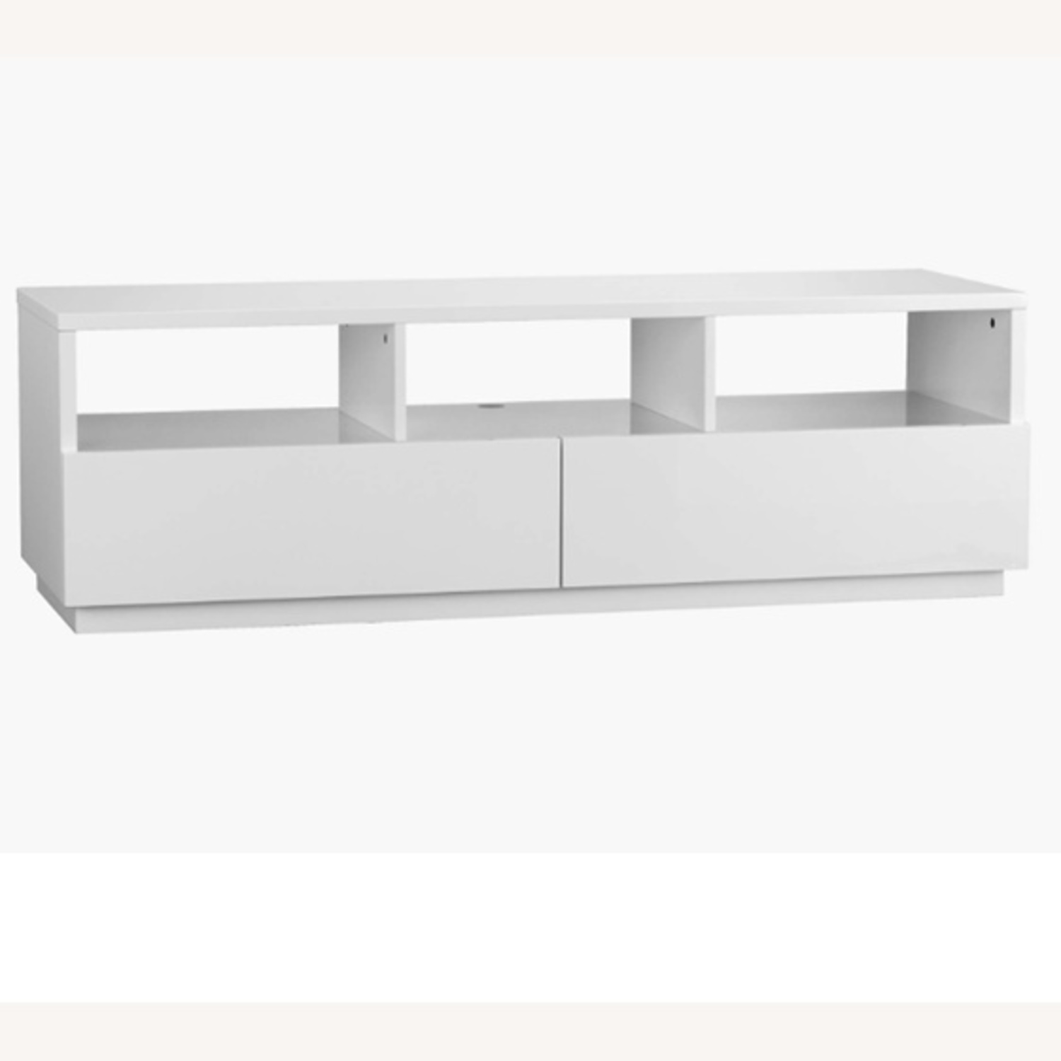 CB2 White Chill 60" White High-Gloss Media Console - image-5