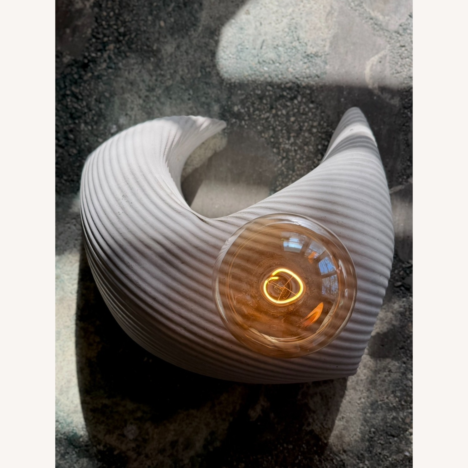 Handmade Sculptural Concrete Lamp by Mennheim - image-7