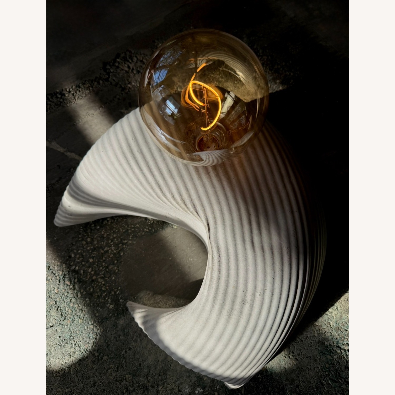 Handmade Sculptural Concrete Lamp by Mennheim - image-3