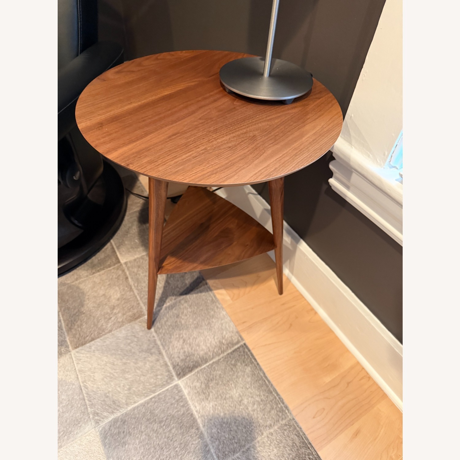 Rae Mid-century Modern Accent Table in Walnut - image-3
