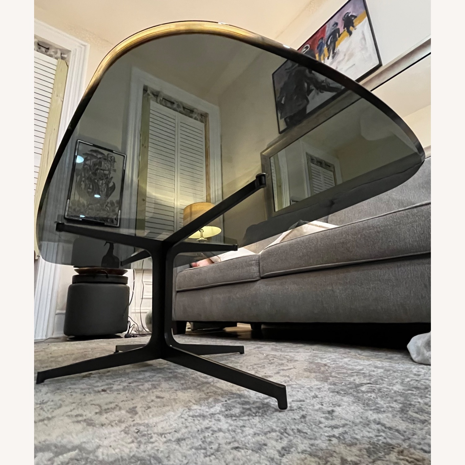 Timeless Surfboard CoffeeTable Smoked Glass & Bronze - image-1