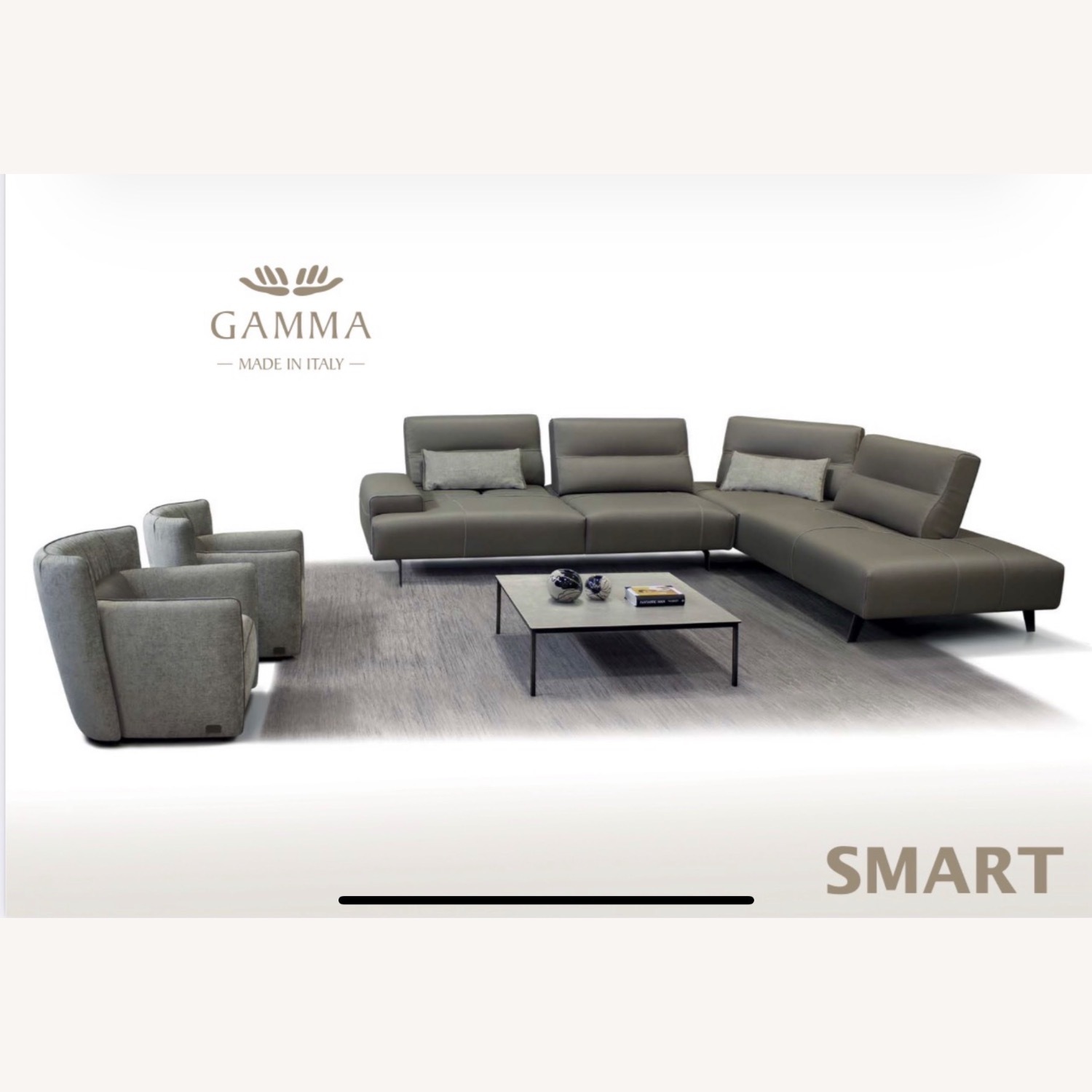 Gamma Smart Italian Leather Sofa - image-11