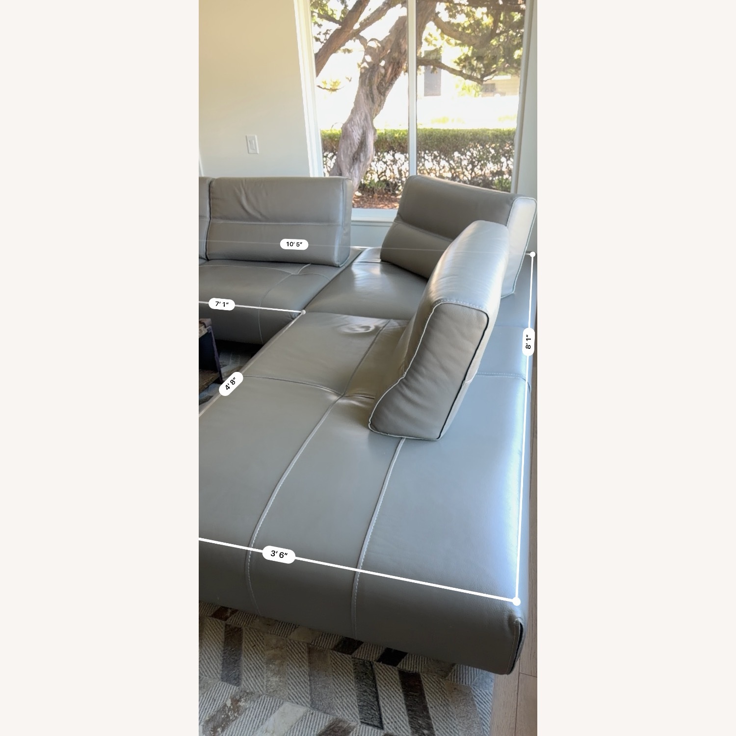 Gamma Smart Italian Leather Sofa - image-9