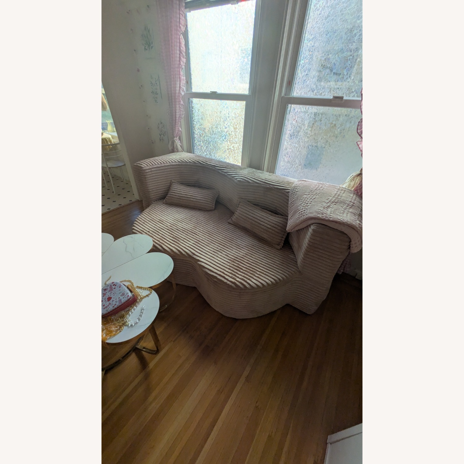 Pink Boneless Fold Out Sofa - image-1