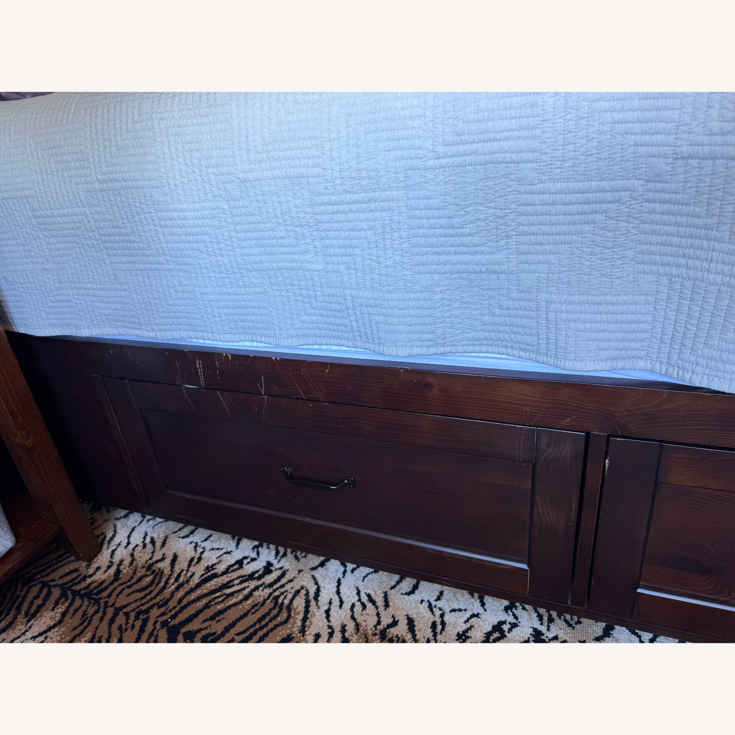 Pottery Barn Teen Hampton Storage Bed Dark Walnut - image-2