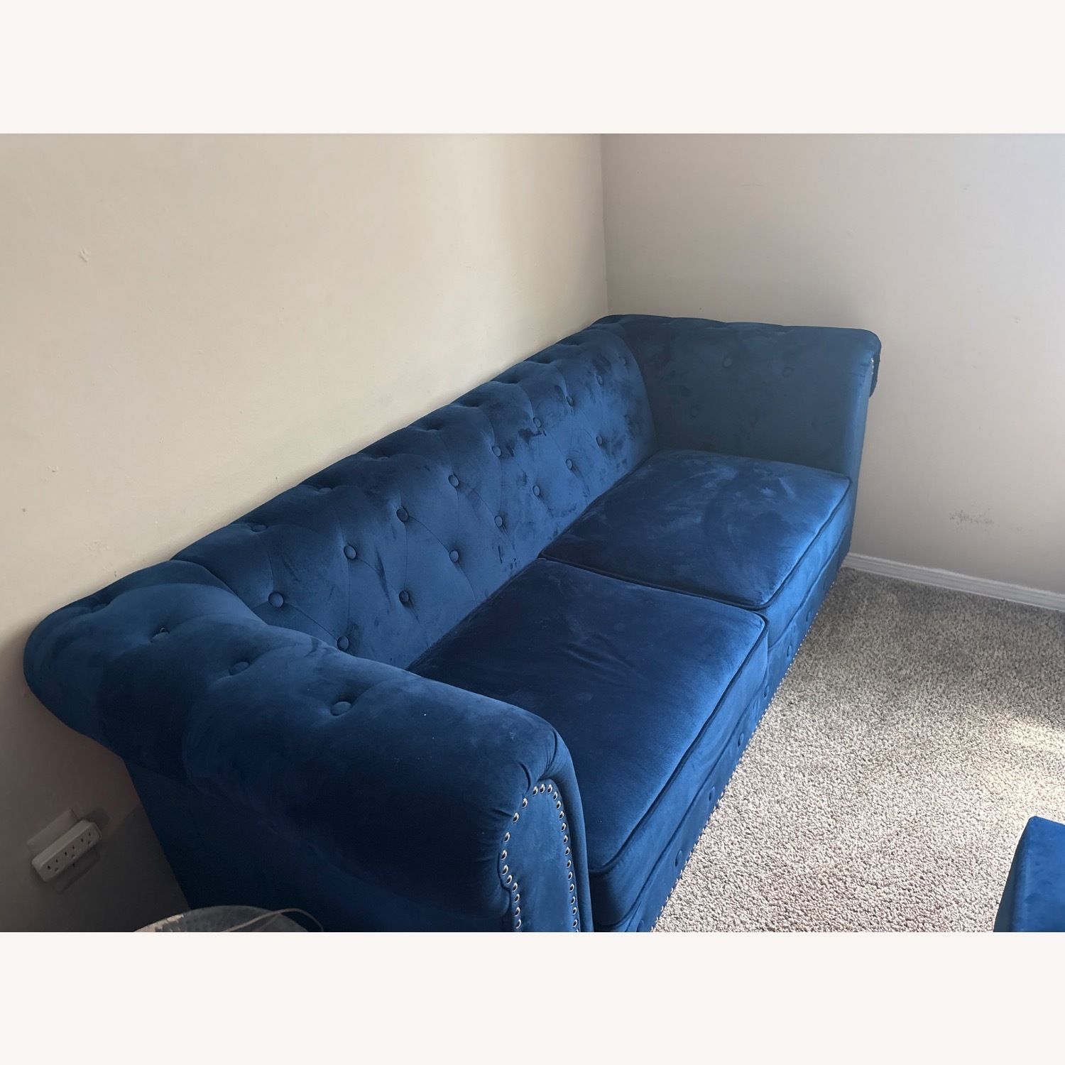 Wayfair Blue Velvet Loveseat - image-2
