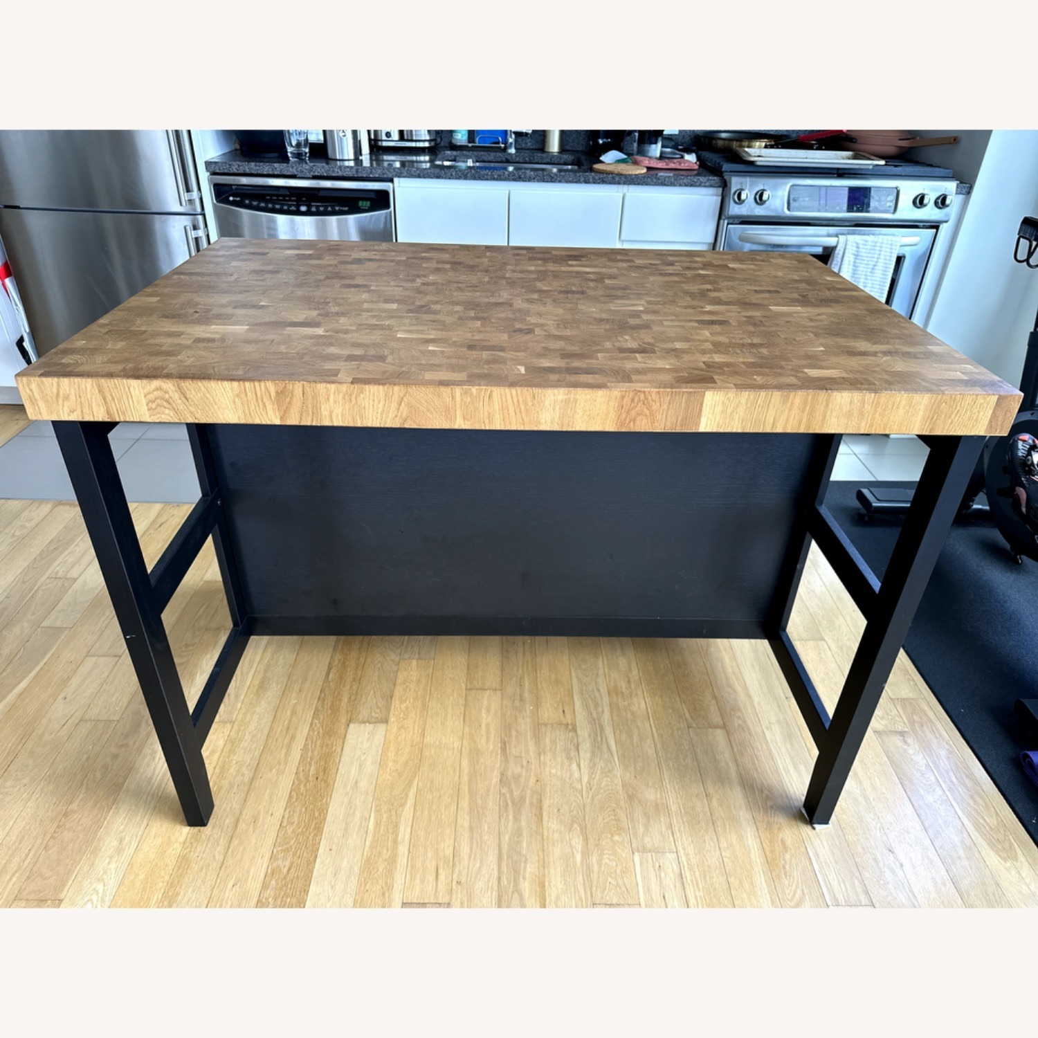 IKEA VADHOLMA Kitchen Island + 2 Bar Stools - image-2