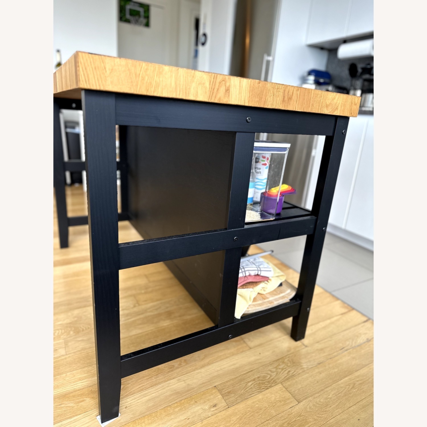 IKEA VADHOLMA Kitchen Island + 2 Bar Stools - image-1