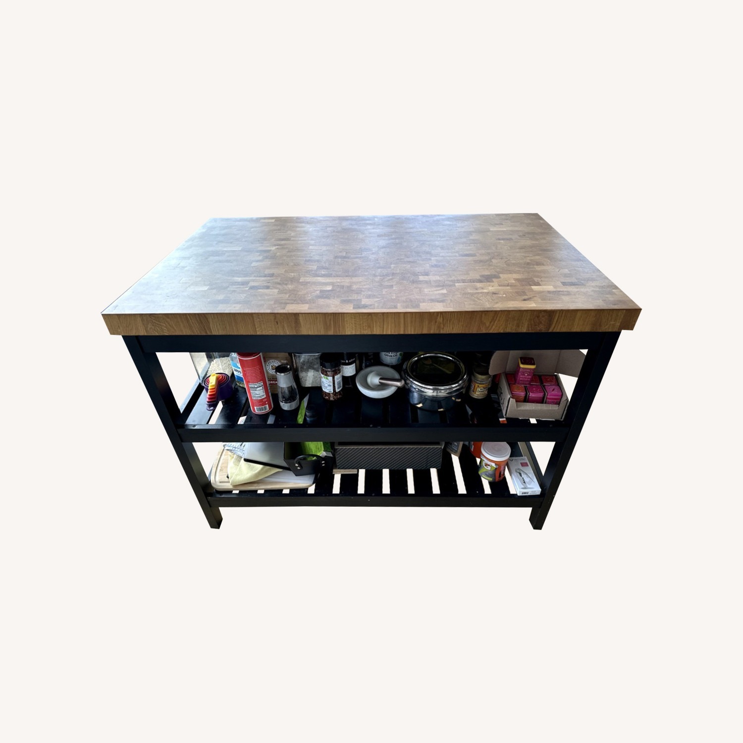 IKEA VADHOLMA Kitchen Island + 2 Bar Stools - image-6