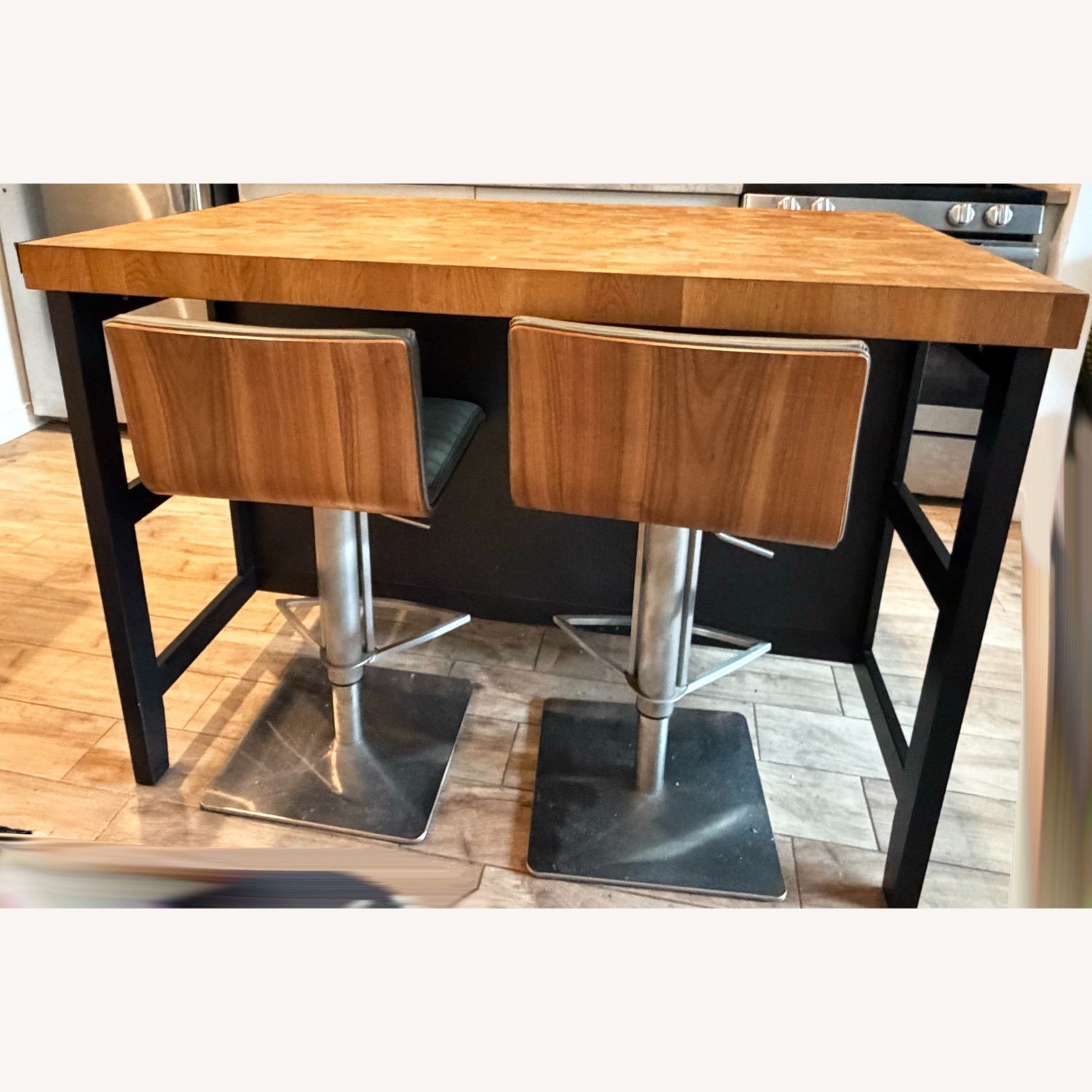 IKEA VADHOLMA Kitchen Island + 2 Bar Stools - image-8