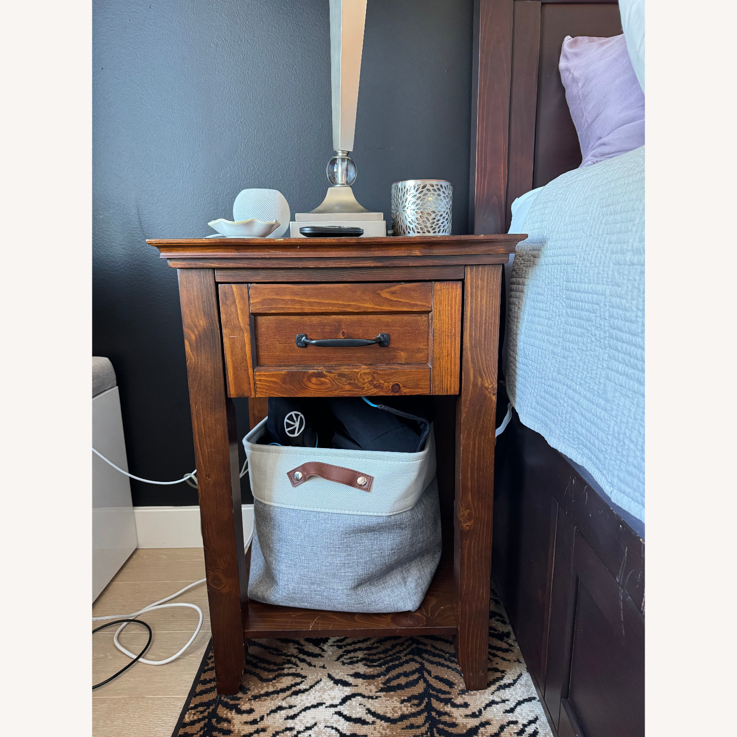 Pottery Barn Teen Hampton Nightstands Dark Walnut - image-1