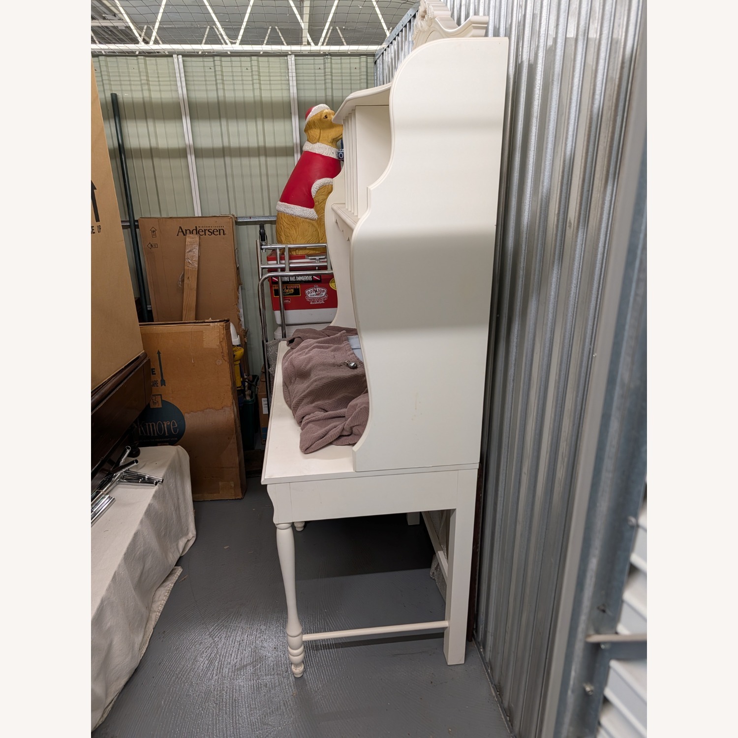 White Desk with Hutch - image-2
