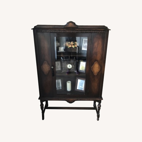Used Antique Mahogany Wood Curio for sale on AptDeco