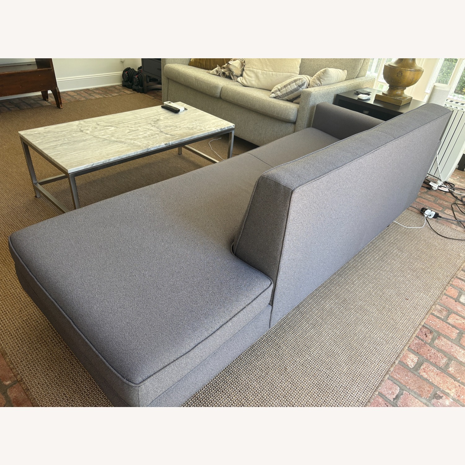 Design Within Reach Bantam Studio Blue-Gray Fabric 3 Seater Sofa - image-6