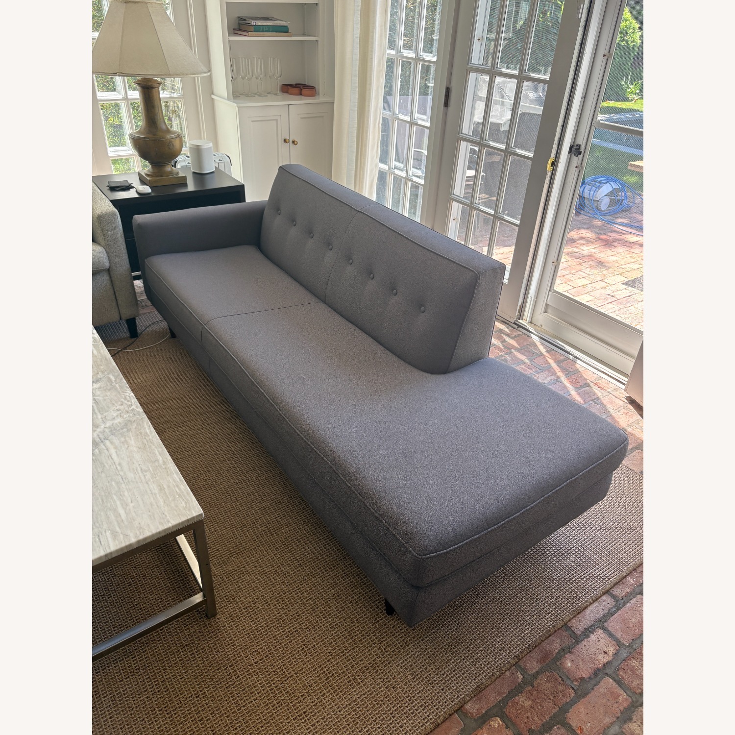 Design Within Reach Bantam Studio Blue-Gray Fabric 3 Seater Sofa - image-2