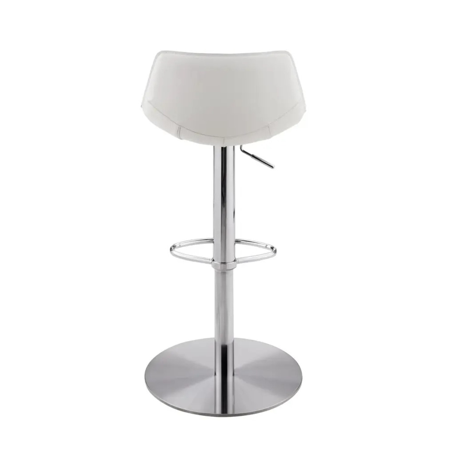 Adjustable Swivel Bar/Counter Stool White S/2 - image-3