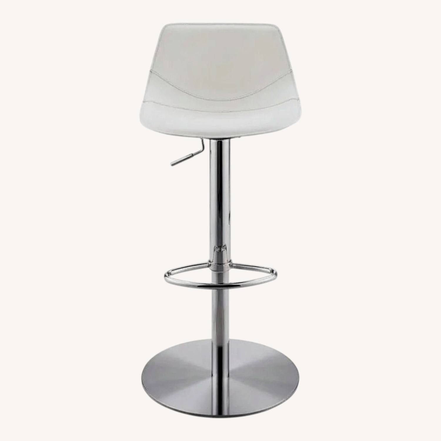 Adjustable Swivel Bar/Counter Stool White S/2 - image-0