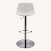 Adjustable Swivel Bar/Counter Stool White S/2
