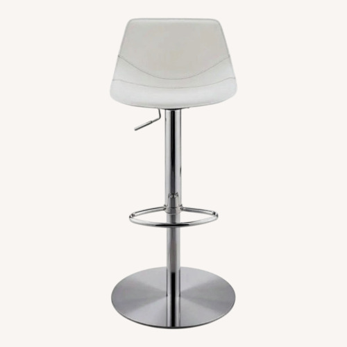 Used Adjustable Swivel Bar/Counter Stool White S/2 for sale on AptDeco