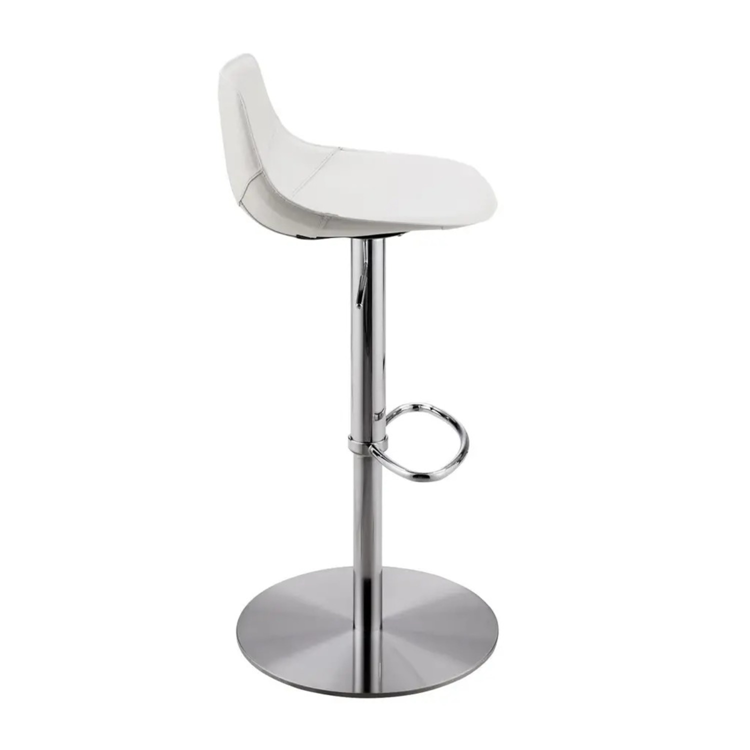 Adjustable Swivel Bar/Counter Stool White S/2 - image-2