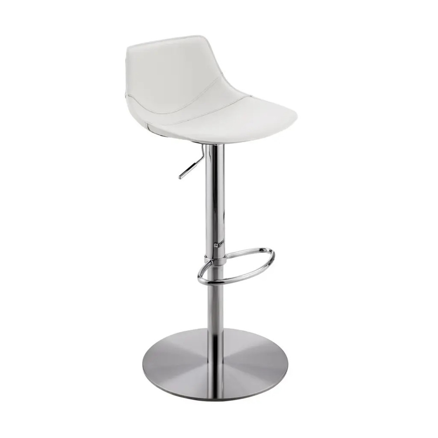 Adjustable Swivel Bar/Counter Stool White S/2 - image-4