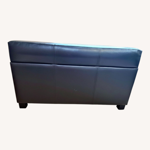 Used Dark Brown Faux Leather Bench/Storage for sale on AptDeco