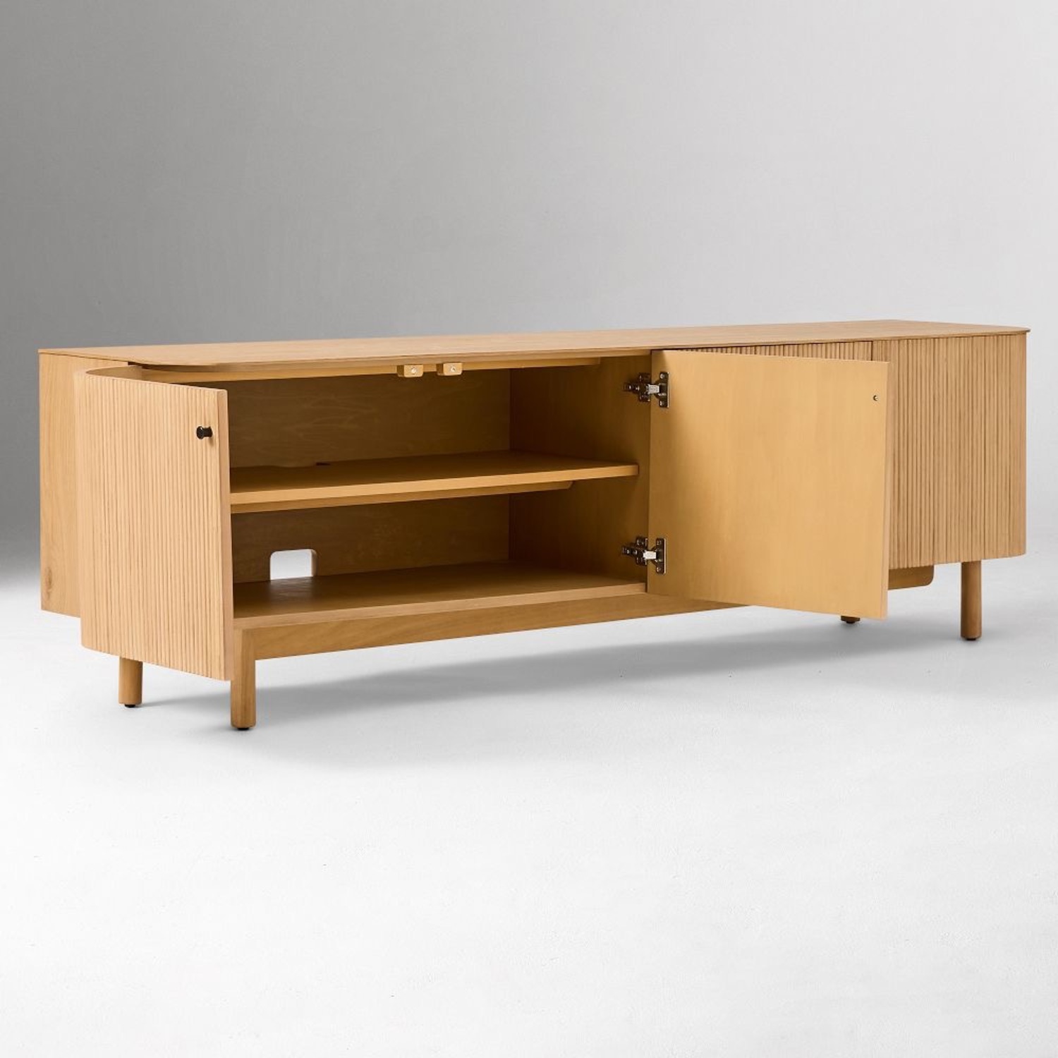 West Elm Ellington Wood Media Storage - image-3