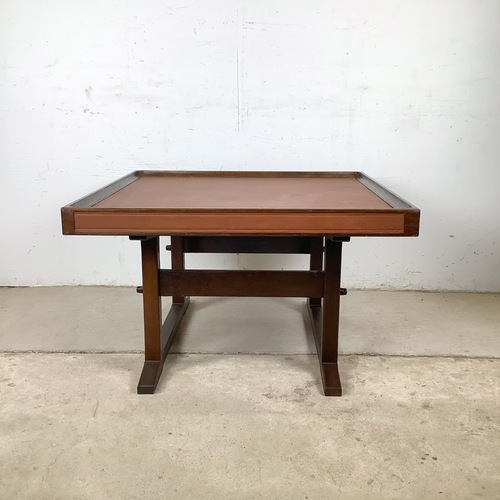 Used Vintage Studio-Made Square End Table Trestle Base for sale on AptDeco