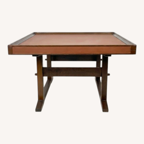 Used Vintage Studio-Made Square End Table Trestle Base for sale on AptDeco
