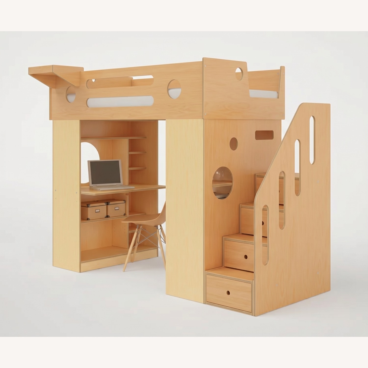 Casa Kids Dumbo Natural Wood Bunk Bed - image-7