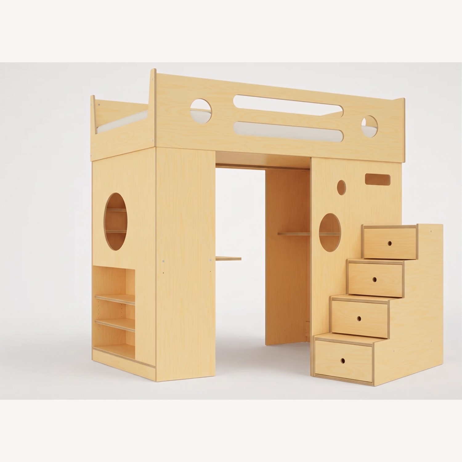 Casa Kids Dumbo Natural Wood Bunk Bed - image-8
