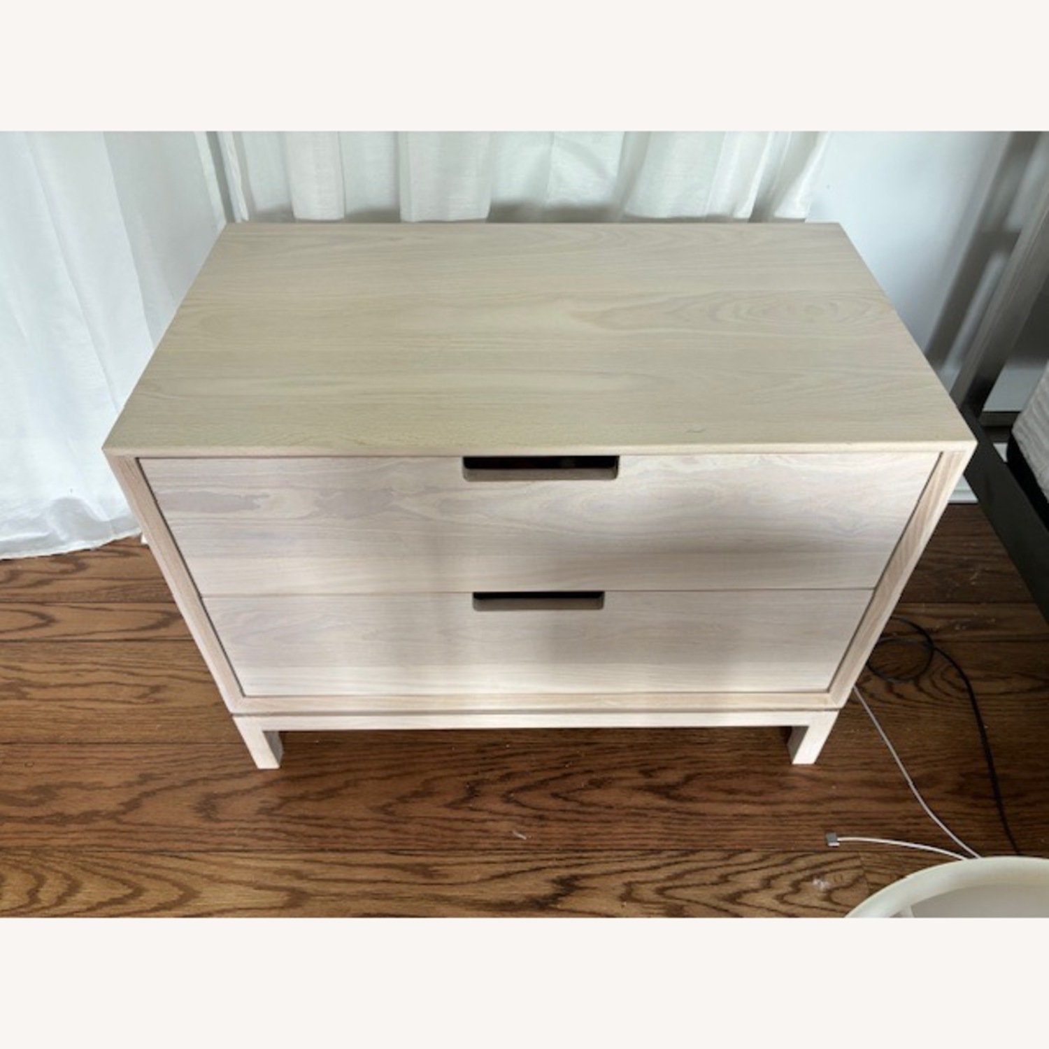 Forde Natural White Wood Nightstand - image-5