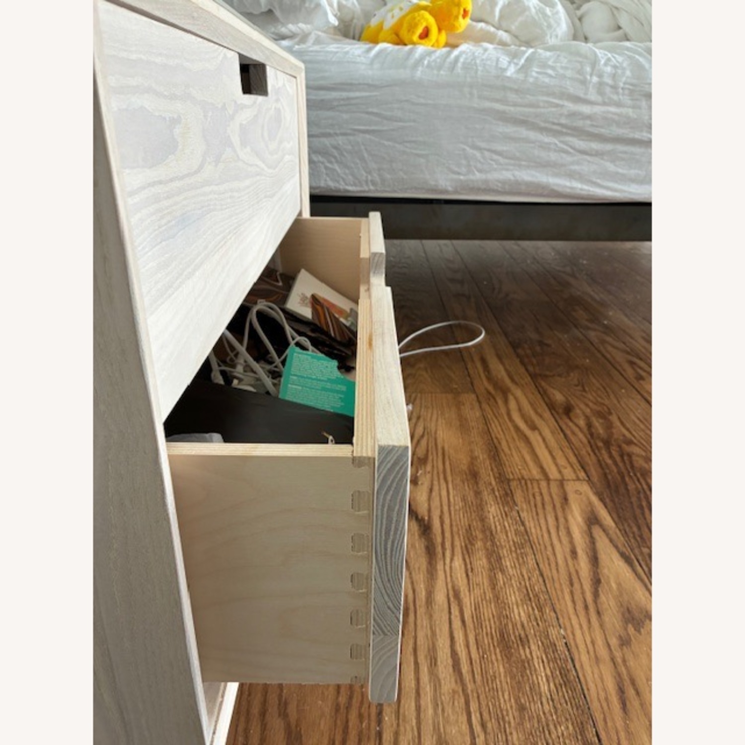 Forde Natural White Wood Nightstand - image-2