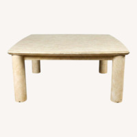 Lane Postmodern Coffee Table with Cylinder Legs