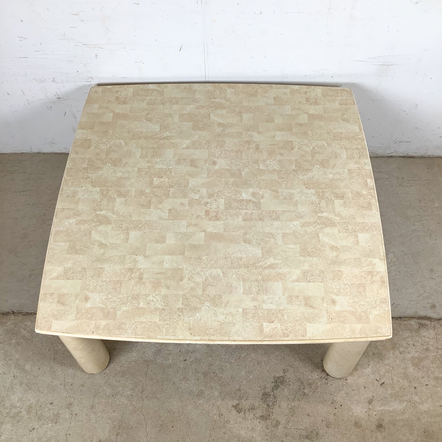 Lane Postmodern Coffee Table with Cylinder Legs - image-2