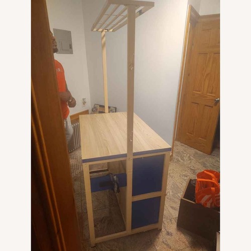Used Wayfair Gracie Oaks Kitchen Island with Storage for sale on AptDeco