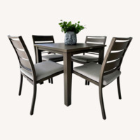 Light Gray Aluminum Table and Chairs