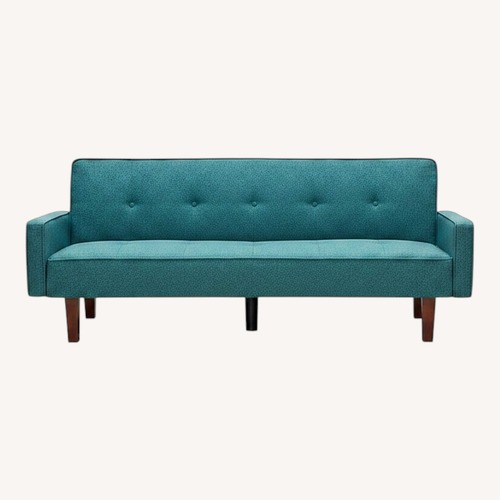 Used Modern Style Teal Convertible Sofa for sale on AptDeco