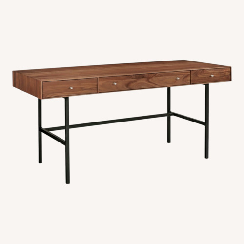 Used Room & Board Hudson Dark Brown Wood Desk for sale on AptDeco
