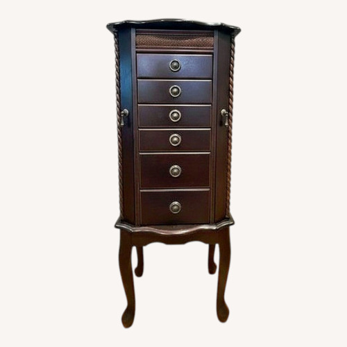 Used Dark Brown Wood Armoire for sale on AptDeco