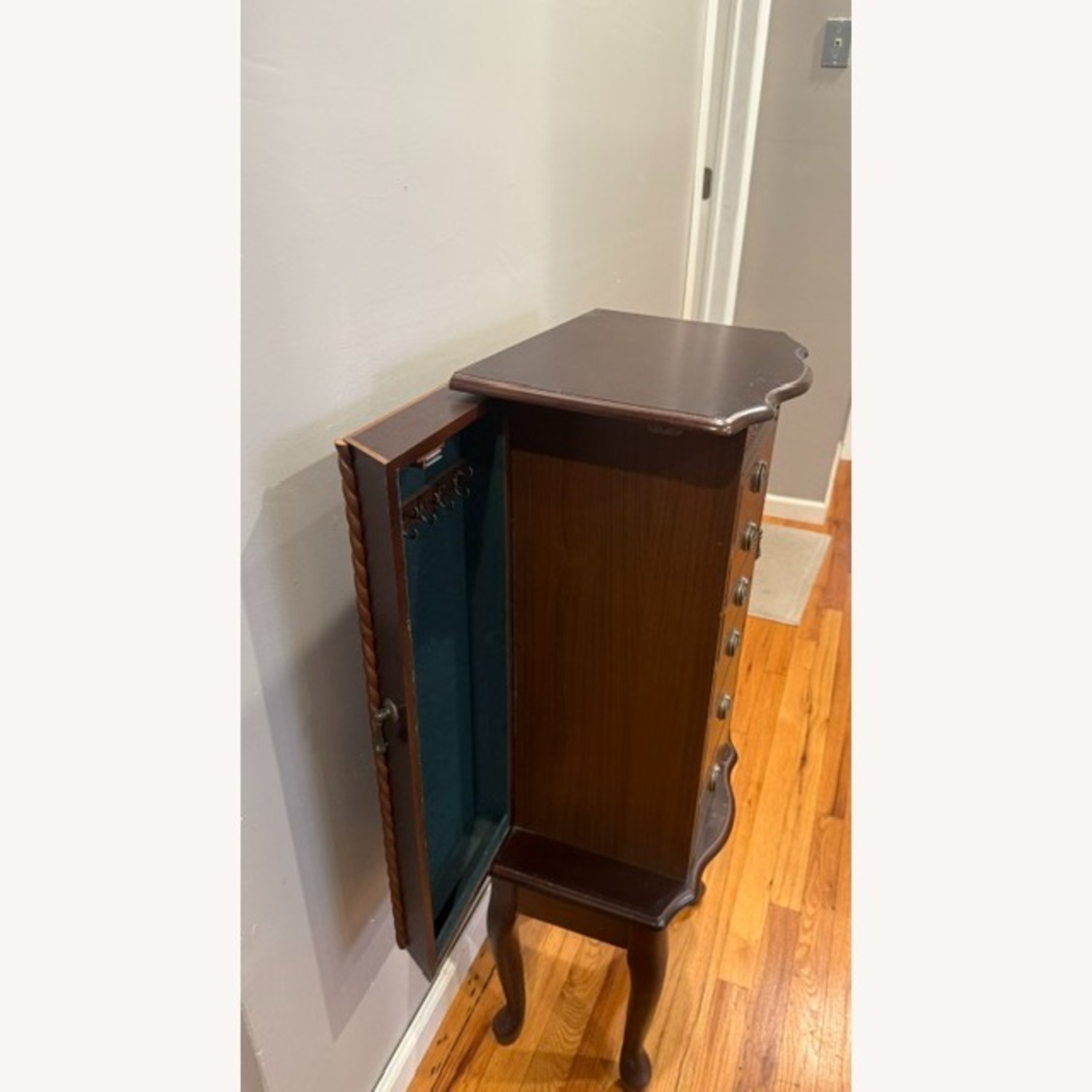 Dark Brown Wood Armoire - image-3