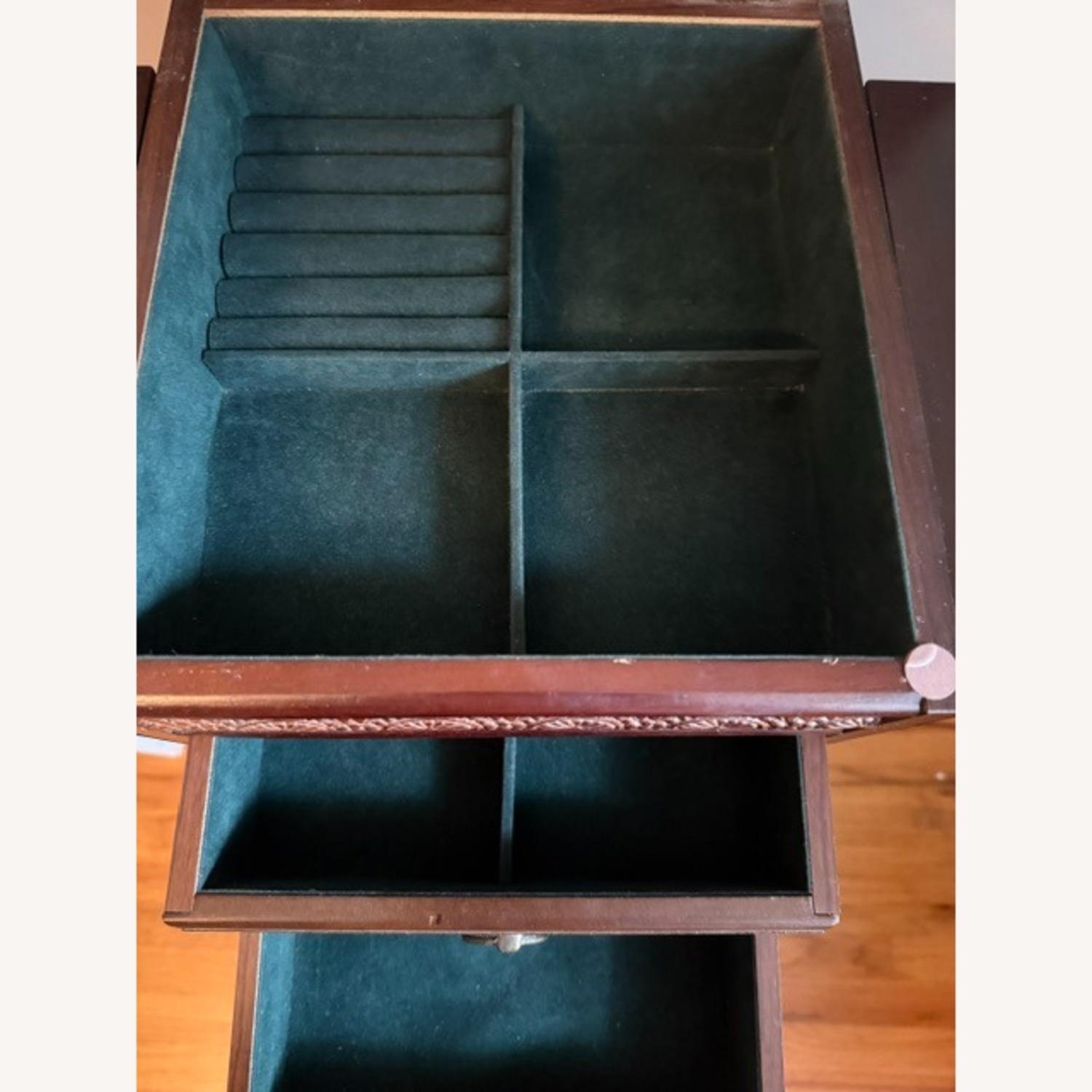Dark Brown Wood Armoire - image-6