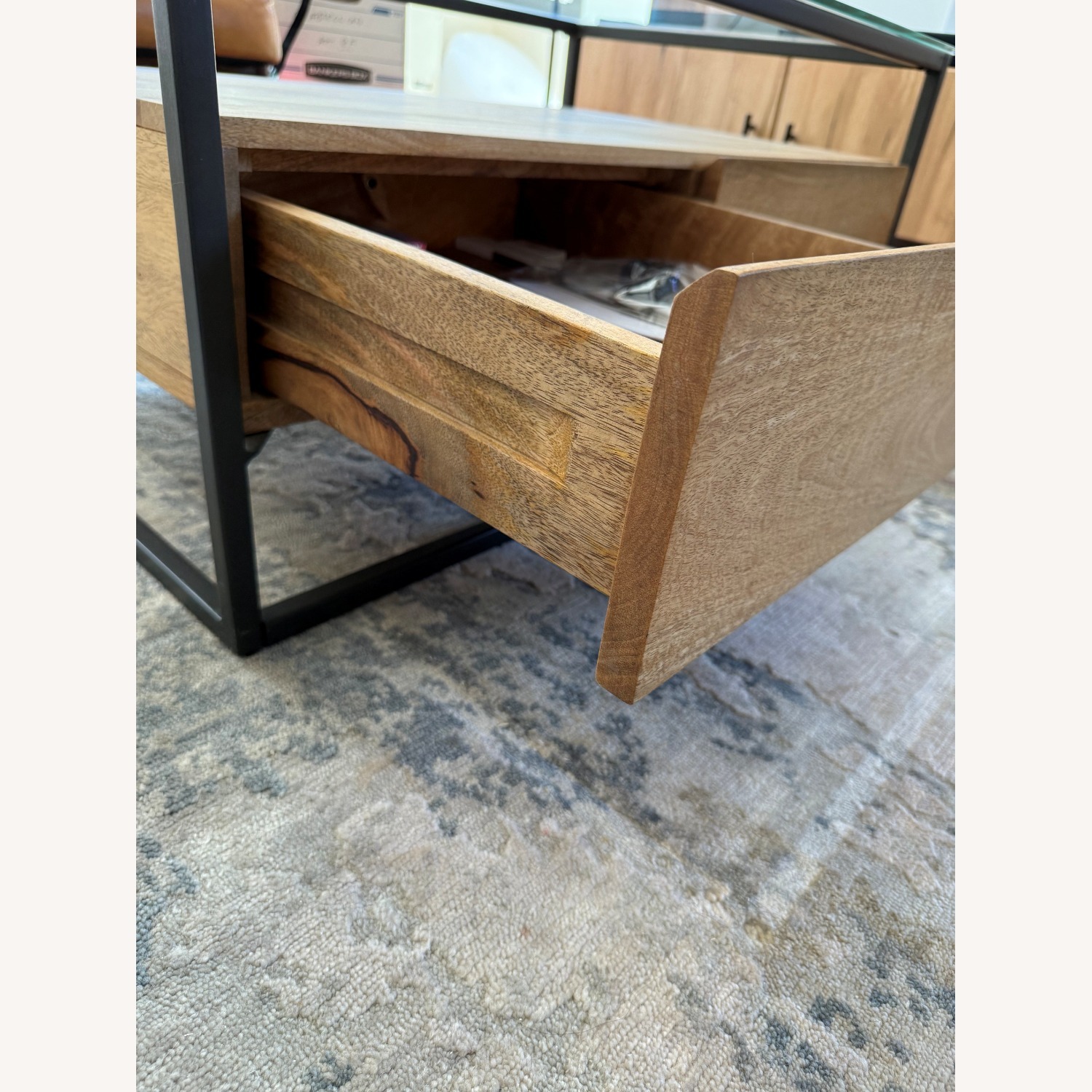 West Elm Box Frame Storage Coffee Table - image-3