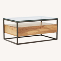 West Elm Box Frame Storage Coffee Table